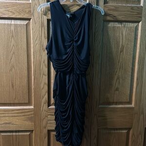 Maluma beach cover up or dress new size xl black the waist has slits in it